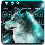 Cool Neon Wolf Keyboard Theme icon