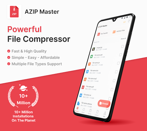 AZIP Master: ZIP / RAR, Unzip Screenshot