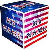 3D My Name Patriotic USA LWP icon