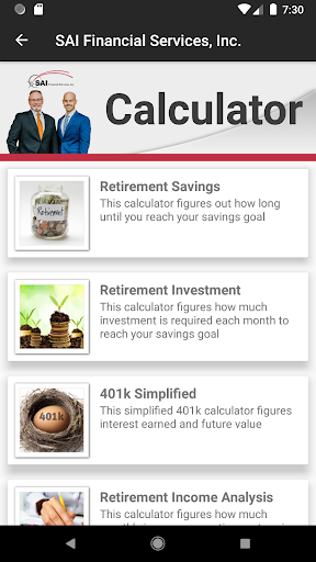 SAI Financial Screen 2