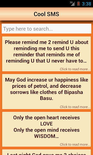 SMS Messages Collection Screen 2