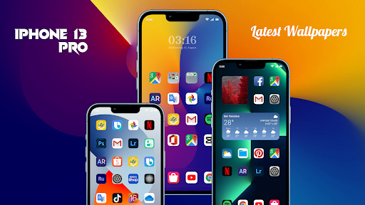 Android application iPhone 13 Pro Launcher & Theme screenshort