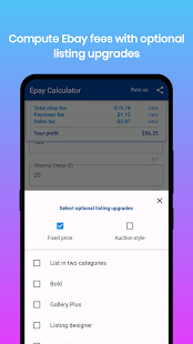 Ebay Payoneer fee calculator Screenshot