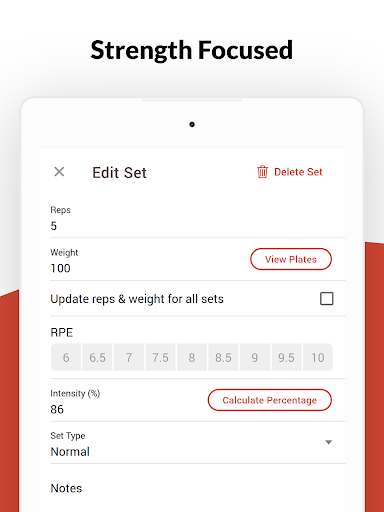 Screenshot of Intensity - Powerlifting Log