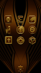 HAMOND gold – Gói biểu tượng màu đen 3D Apk (Trả phí) 3