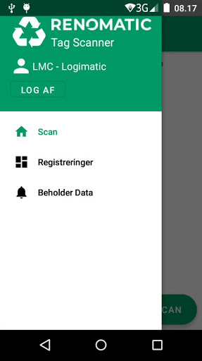 Android application Renomatic Tag Scanner screenshort