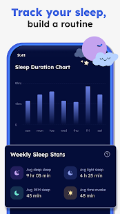 Calm Sleep Sounds & Tracker Captura de pantalla