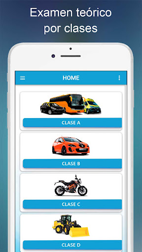 Android application Test de manejo Chile screenshort