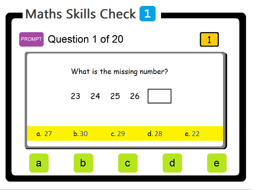 PAM Maths Skills Check 1