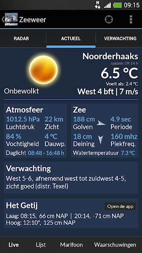 Android application Zeeweer - Maritieme app screenshort
