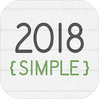 卓上カレンダー2018：シンプルカレンダー 「ウィジェット」
