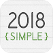 卓上カレンダー2018：シンプルカレンダー 「ウィジェット」 - Androidアプリ