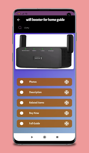 Android application wifi Booster for Home Guide screenshort