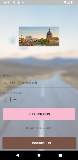 Android application Réservation VTC Toulouse screenshort