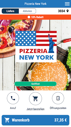 Android application Pizzeria New York screenshort