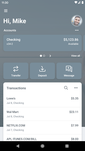Dart Bank Mobile Screen 2
