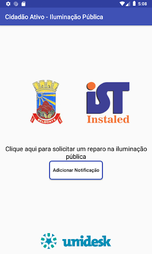 Android application Belmonte Iluminação Pública screenshort