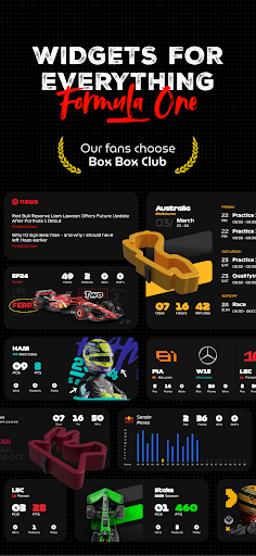 Box Box Club: Formula Widgets Screen 3
