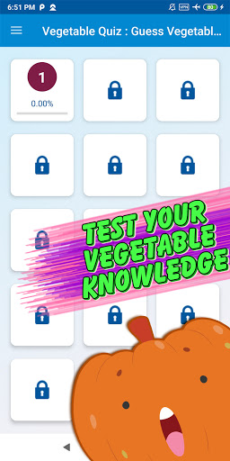 Guess the vegetable game Screen 2