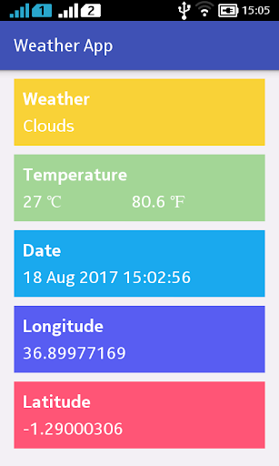 Local Weather Screen 2