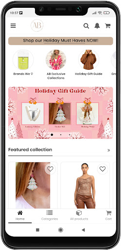 Android application Aqua B Boutique screenshort