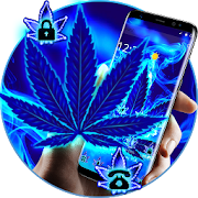 Blue Flame Weed Theme  Icon