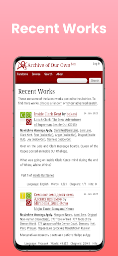 Reader for AO3 Screen 3
