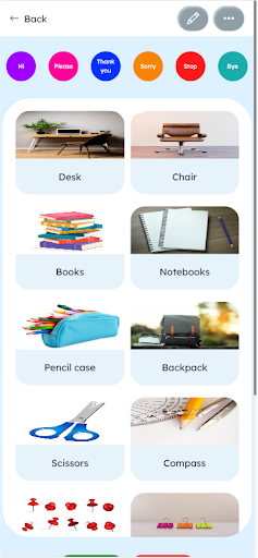 Verbal Academic Support AAC Screen 3
