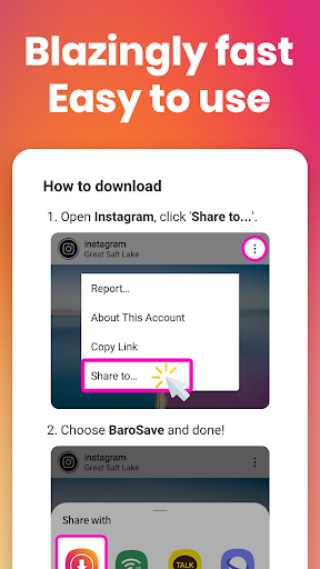 Video Downloader for Instagram: BaroSave, Repost 1.7.2 Screenshots 3