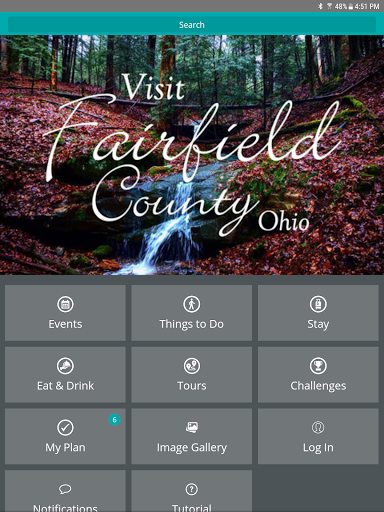 Screenshot of Visit Fairfield County Ohio