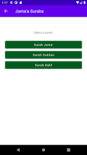 Jumaa Surahs Screen 3