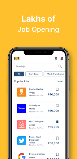 Android application Apoint Job Search App screenshort