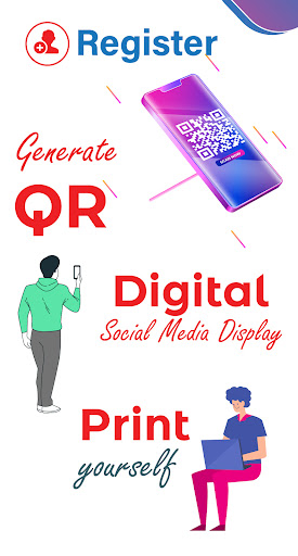 Android application Menu : QR, Digital & Print screenshort