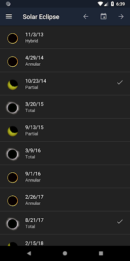 Planets Position Screen 2