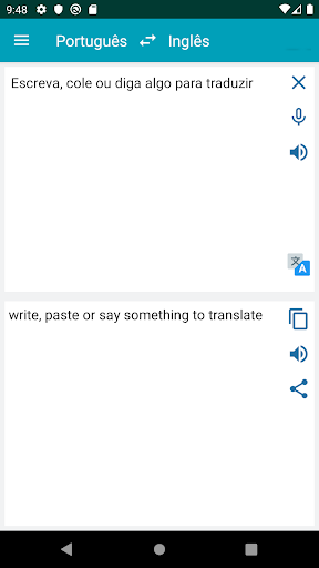 English Portuguese Translation Screen 2