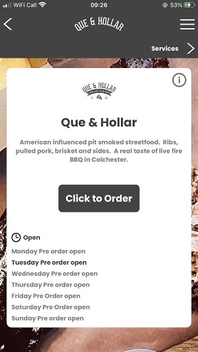 Android application Que & Hollar screenshort