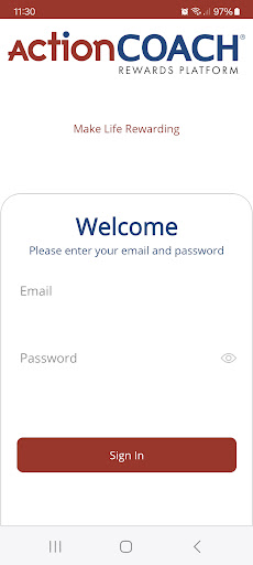 Android application ActionCOACH Rewards screenshort