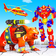 Bear Robot Car Transform: Flying Car Robot Games  Icon