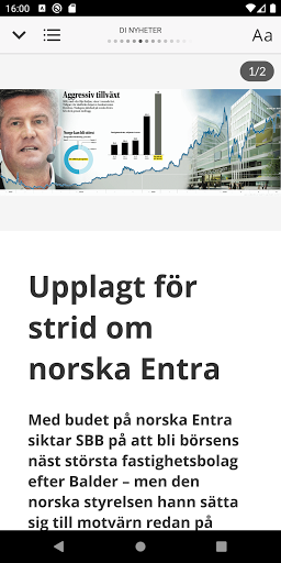 Di E Tidning Dagens Industri Appar Pa Google Play