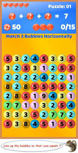 Bubble Math: Match 3 Game Screen 2