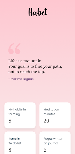 Android application Habet- Bet on your habits screenshort