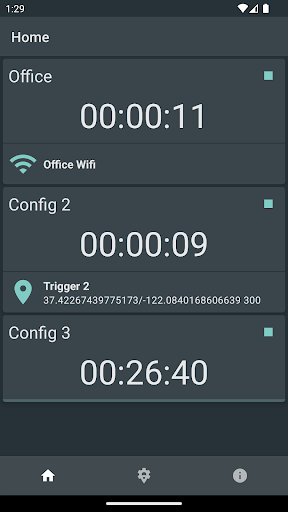Android application tTime screenshort