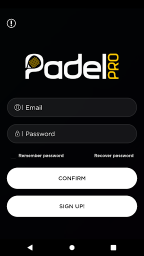 Android application Padel Pro screenshort
