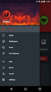 Umbra - Icon Pack Captura de tela