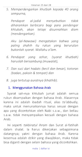 Rukun Syarat Sah Khutbah Jumat