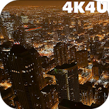 4K Downtown Night Traffic Video Live Wallpaper icon