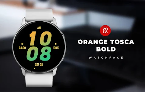 Orange Tosca Bold Watch Face
