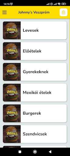 Android application Johnny's Bistro Veszprém screenshort