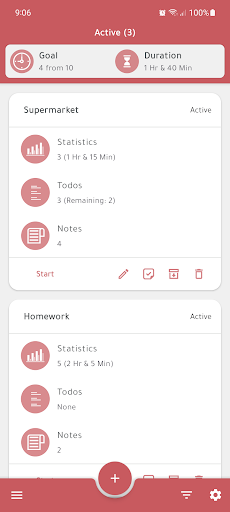 Android application APorodoro - Time Management screenshort