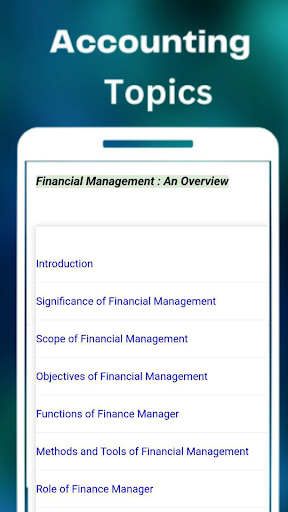 MBA Accounting Study App Screen 2